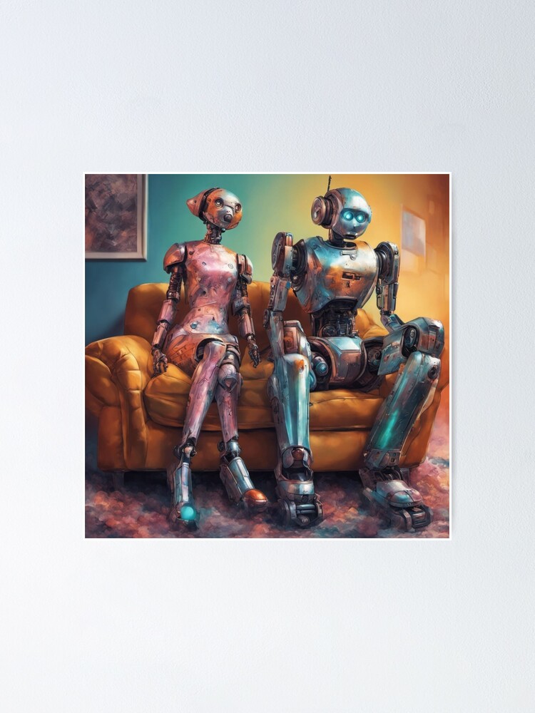 Thumbnail 1 of 3, Poster, Robots designed and sold by LenCarol.