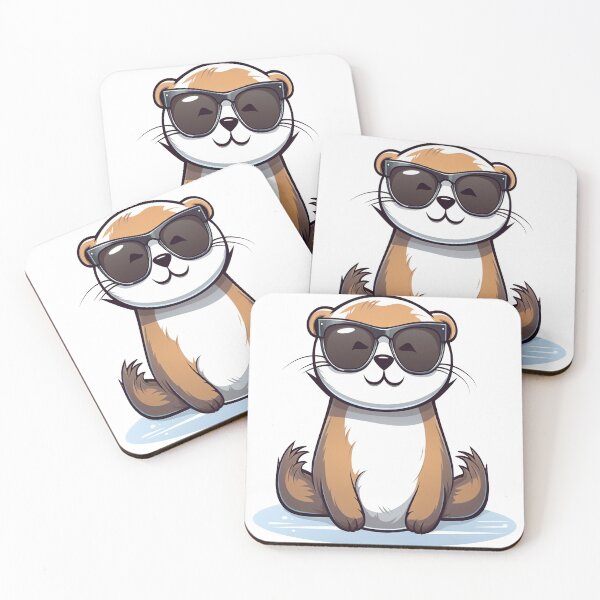 Item preview, Cute and Cool Otter Wearing Sunglass designed and sold by quotopia.