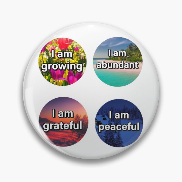 Item preview, I am growing, I am abundant, I am grateful, I am peaceful. | 4 seasons positives affirmations designed and sold by Growthmind7.