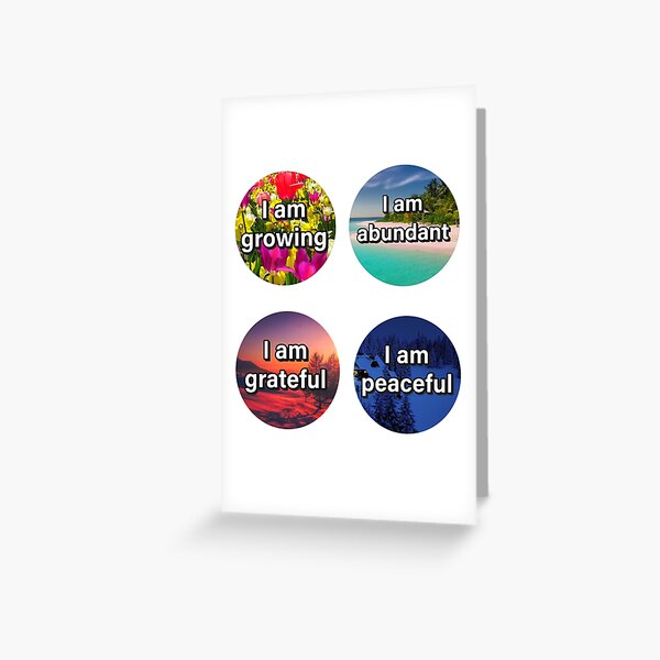 Artikel-Vorschau von Ich wachse, ich bin reich, ich bin dankbar, ich bin friedvoll. | 4 Jahreszeiten positive Affirmationen, designt und verkauft von Growthmind7.