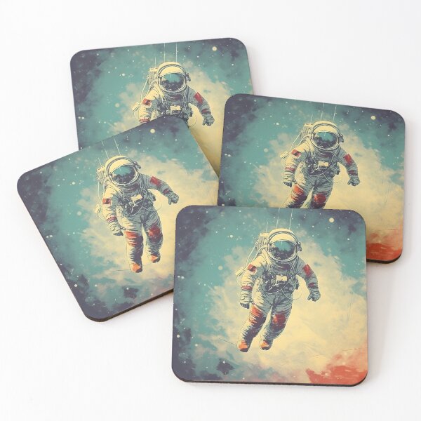 Item preview, Vintage, Grunge Style Astronaut in a Space Suit, Floating Against Backdrop of Stars designed and sold by Ou-SunShine.