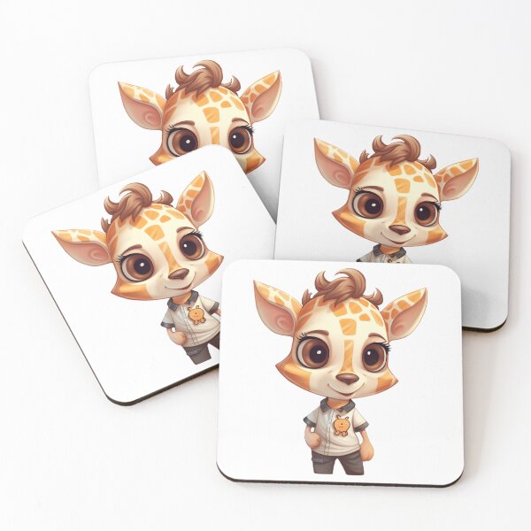Item preview, Cute cartoon giraffe designed and sold by Stickermagician.