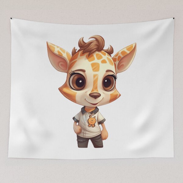 Item preview, Cute cartoon giraffe designed and sold by Stickermagician.