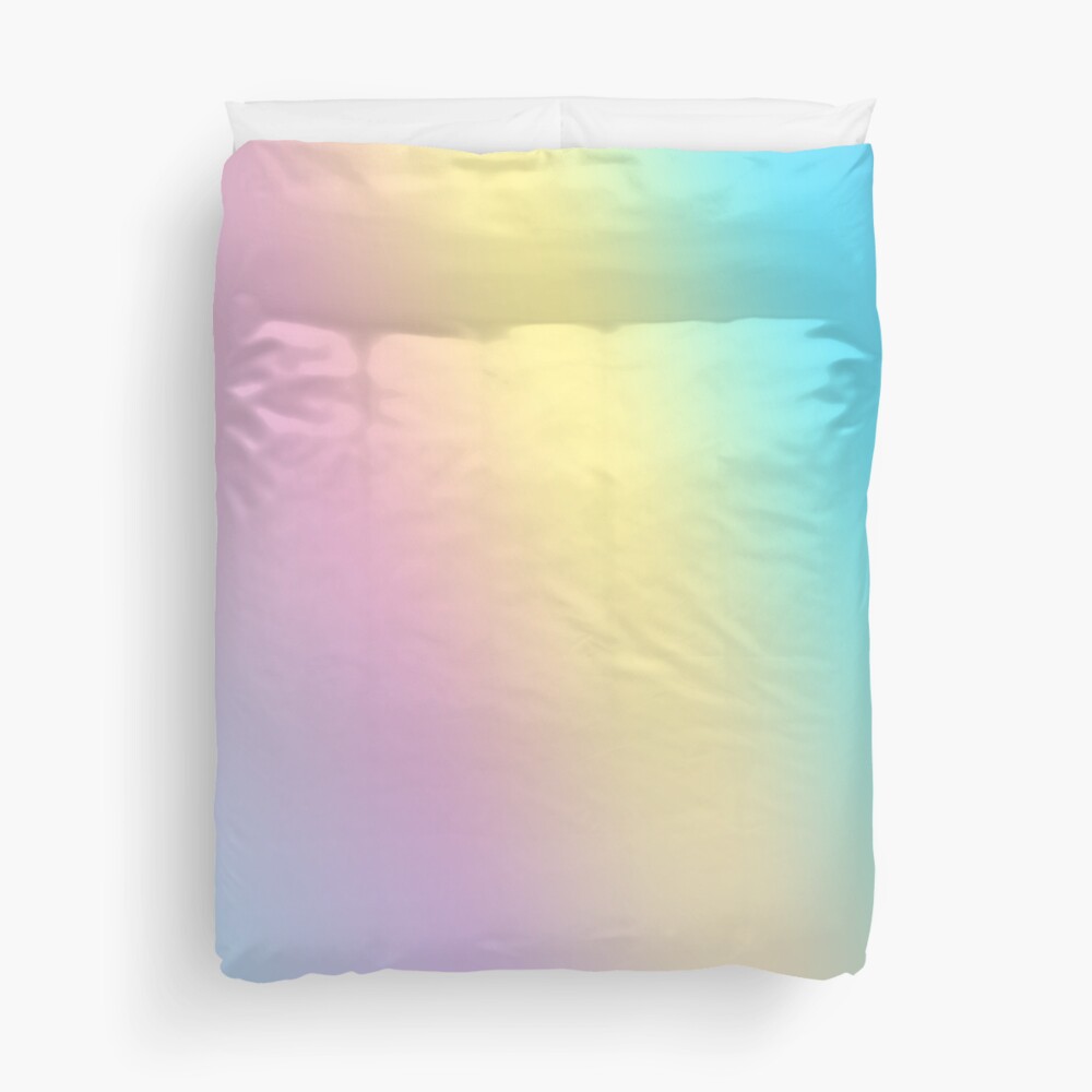 Holographic Iridescent Aesthetic Background Duvet Cover