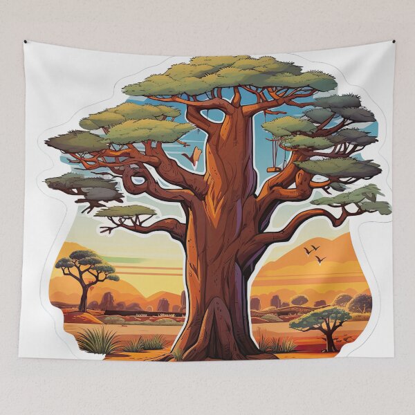 Item preview, Tree with birds in the desert designed and sold by abmkf.