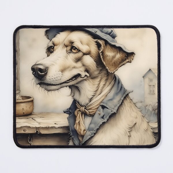 Item preview, [AI Art] Cute ol’ dog with hat designed and sold by Sissle.