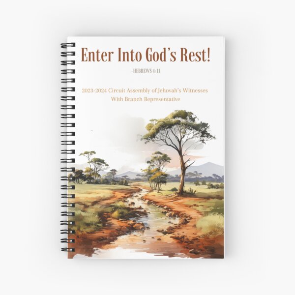 Item preview, Enter Into God’s Rest! 2023-2024 Circuit Assembly Spiral Notebook designed and sold by Kishaprints.