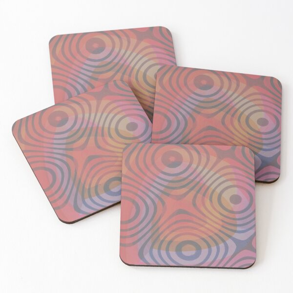 Item preview, Red and orange geometric pattern designed and sold by ViridisArt.