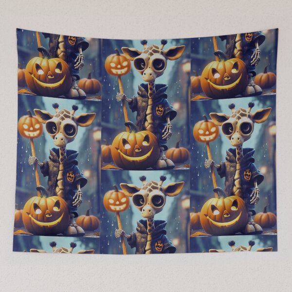 Item preview, a cool giraffe wearing a halloween skeleton suit designed and sold by Pelzi100.