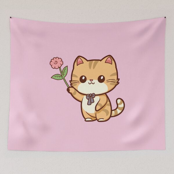Item preview, Captivating Cat Artistry with Floral Delights: The Perfect Gift for Mom designed and sold by AlienSkinEyes.
