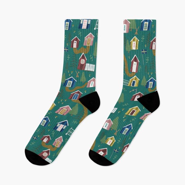Item preview, A Stroll by the Cozy Swedish Summer Cottages designed and sold by Ingrid Poole.