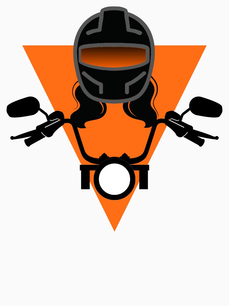 Thumbnail 7 of 7, Classic T-Shirt, Minimal Lady Biker Solo designed and sold by BIKENSOUL.