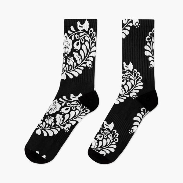 Item preview, Kalocsai folk art flowers in heart pattern White designed and sold by Kormix.
