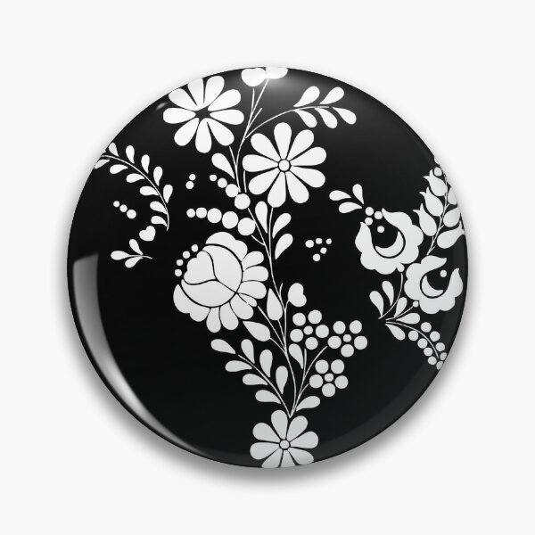 Item preview, Kalocsai folk art white flowers designed and sold by Kormix.