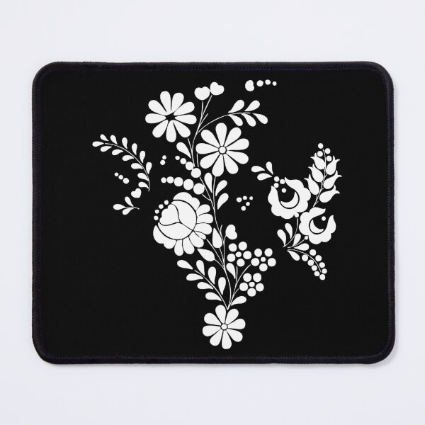 Item preview, Kalocsai folk art white flowers designed and sold by Kormix.
