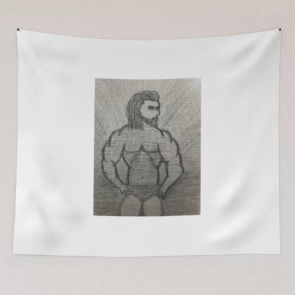 Item preview, Mr Olimpia Muscled poser pencil drawings by Louis 2023 designed and sold by LouisArt1980.