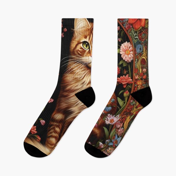 Item preview, Ginger Kitty in the Garden 1 designed and sold by Art by Lilia.