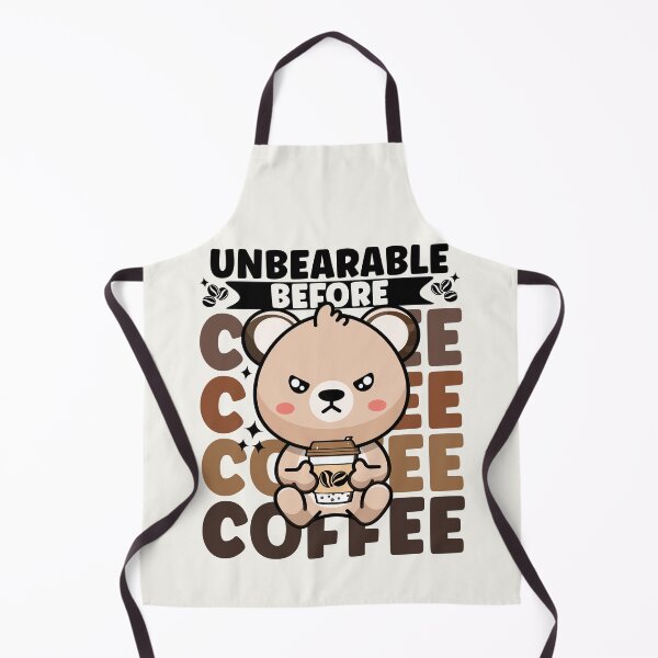 Item preview, Unbearable Before Coffee | Cute and Funny Grumpy Coffee Lover Bear designed and sold by PearlMoonGrapes.