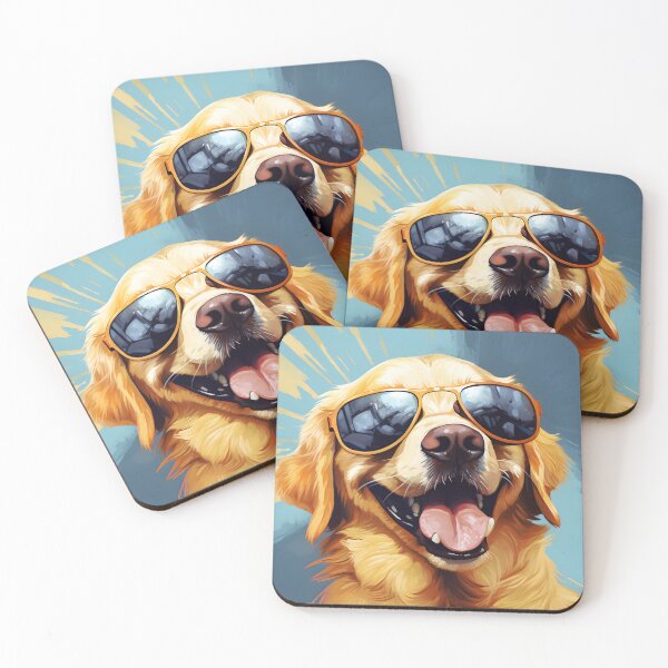 Item preview, Golden Retriever Wearing Sunglasses designed and sold by ARTficiallyAnon.