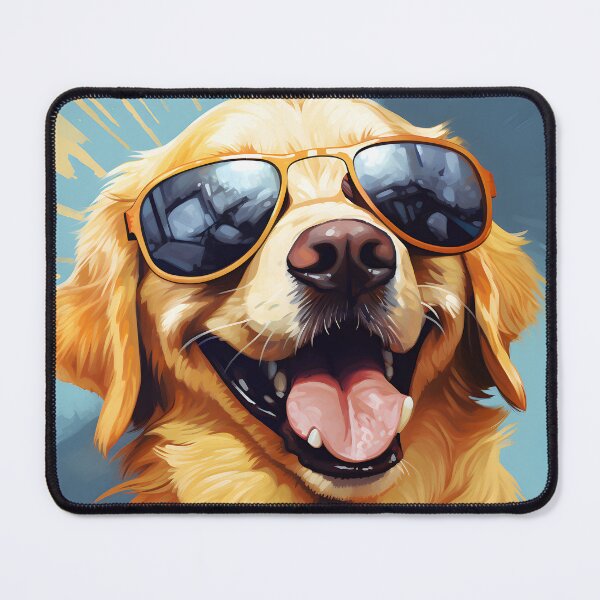 Item preview, Golden Retriever Wearing Sunglasses designed and sold by ARTficiallyAnon.