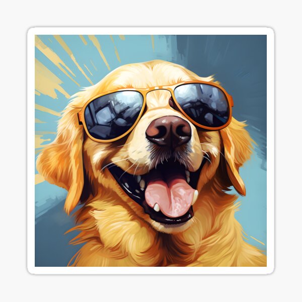 Item preview, Golden Retriever mit Sonnenbrille designed and sold by ARTficiallyAnon.