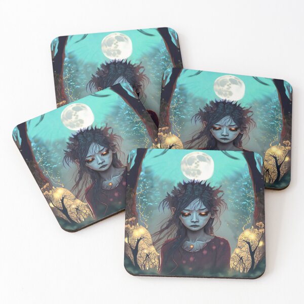 Item preview, Cursed into a demon, sad forest demoness, halloween designed and sold by Sunmoonlove.