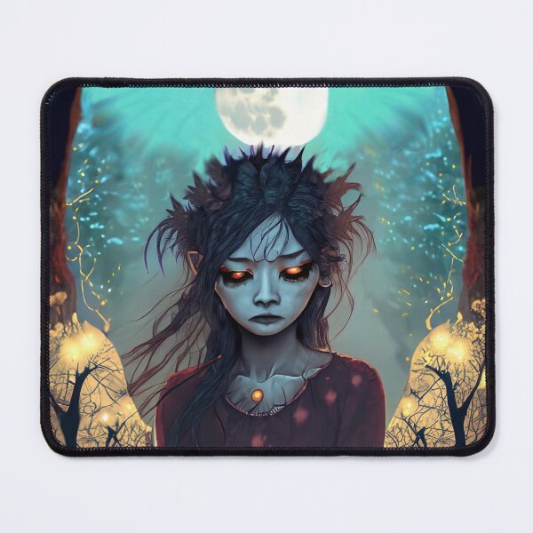 Item preview, Cursed into a demon, sad forest demoness, halloween designed and sold by Sunmoonlove.
