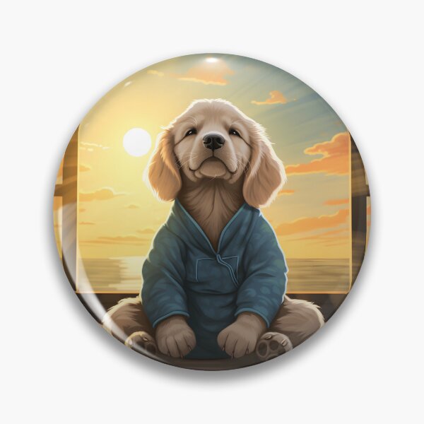 Item preview, Golden Retriever Meditating  designed and sold by ARTficiallyAnon.
