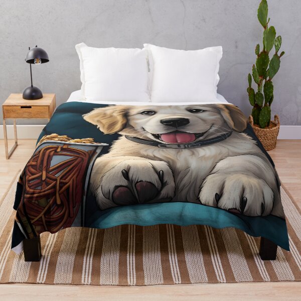 Item preview, Golden Retriever at the Movies designed and sold by ARTficiallyAnon.
