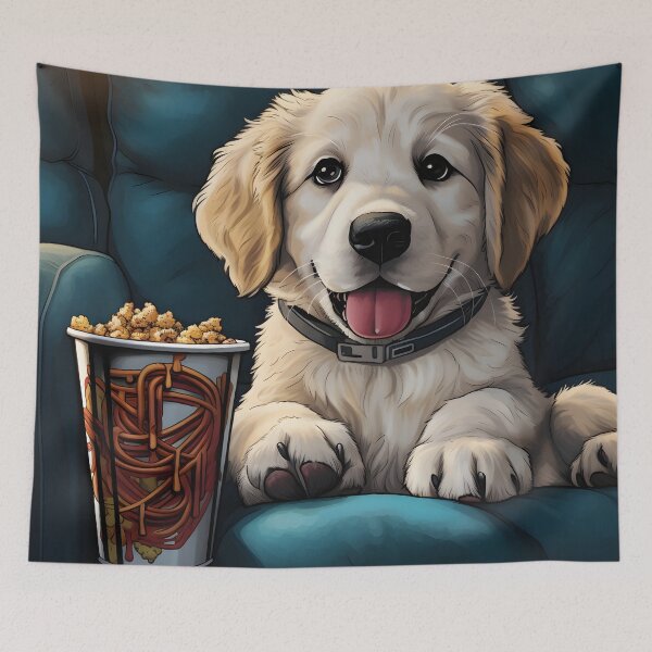 Item preview, Golden Retriever at the Movies  designed and sold by ARTficiallyAnon.