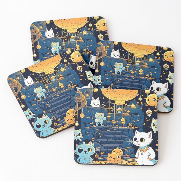 Item preview, Cat-lloween, a night among cat friends designed and sold by Artcollectionus.