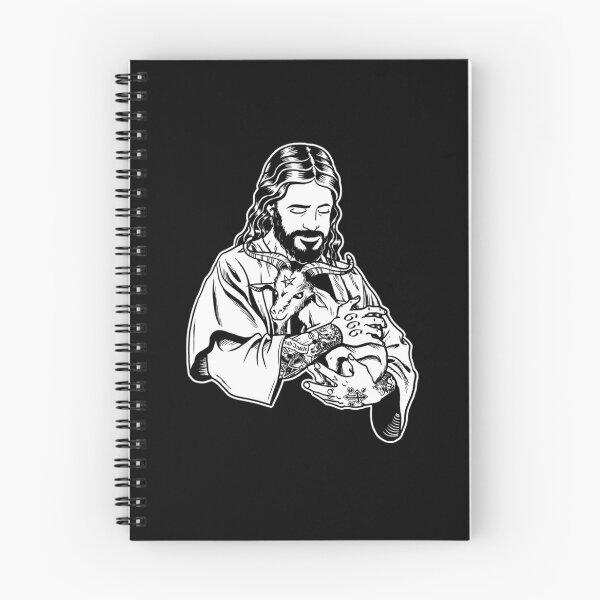 Item preview, Blackcraft Antichrist Jesus Loves Satan Baphomet goat Atheist  	 designed and sold by kyzocdmzpy35.