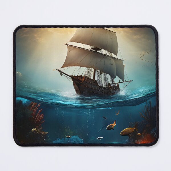 Item preview, Ship and underwater life designed and sold by Art by Lilia.