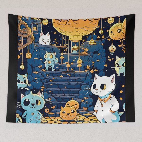 Item preview, Cat-lloween, a night among cat friends designed and sold by Artcollectionus.