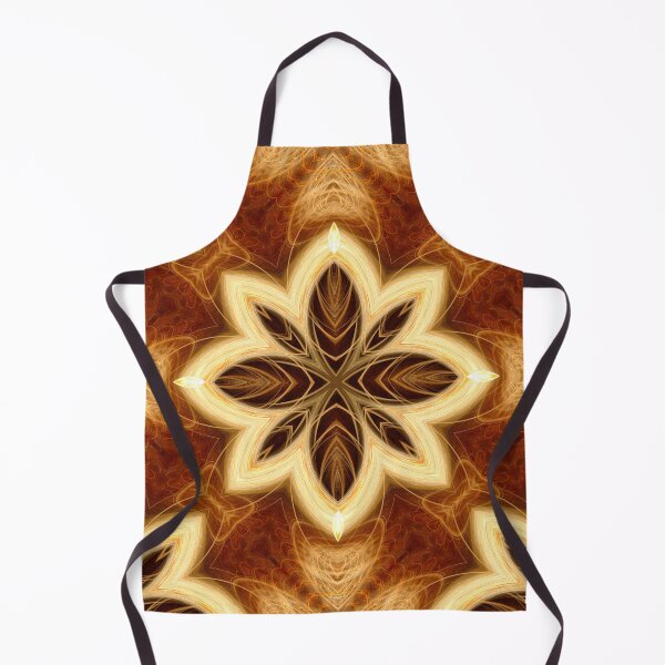 Item preview, flower woodcut in brown on sepia designed and sold by effervescence.
