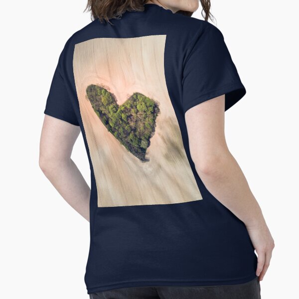 Heart-shaped green grove among a field of grain Classic T-Shirt