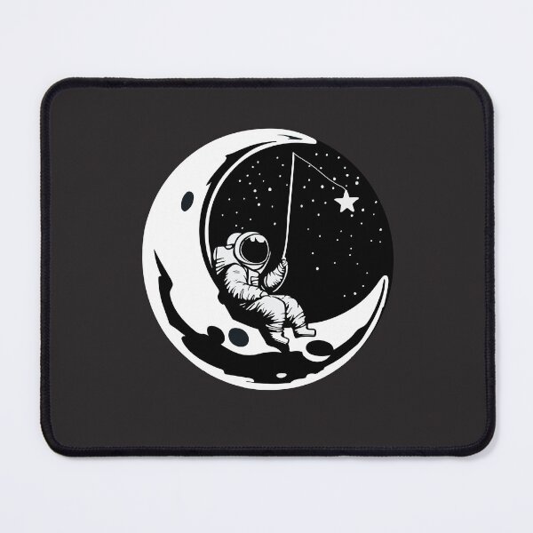 Item preview, vintage astronaut fishing star on space designed and sold by shaderepublic.