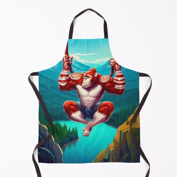 Item preview, Bungee Thrills in the Vast Valley: Red Monkey's Bold Leap designed and sold by GlotteSuocks.