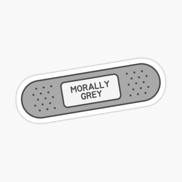 Aperçu de l'œuvre morally grey bookish bandage grey  créée et vendue par catdiasart.