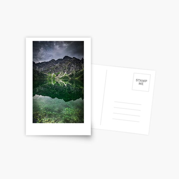 Lake in the Tatra Mountains landscape in Poland Postcard