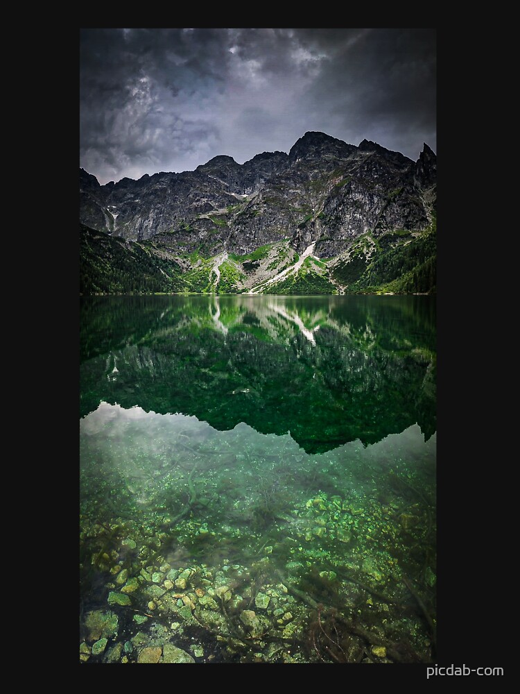 Thumbnail 7 of 7, Classic T-Shirt, Lake in the Tatra Mountains landscape in Poland designed and sold by picdab-com.