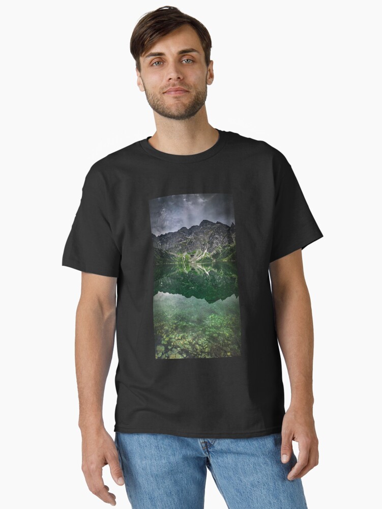 Thumbnail 2 of 7, Classic T-Shirt, Lake in the Tatra Mountains landscape in Poland designed and sold by picdab-com.