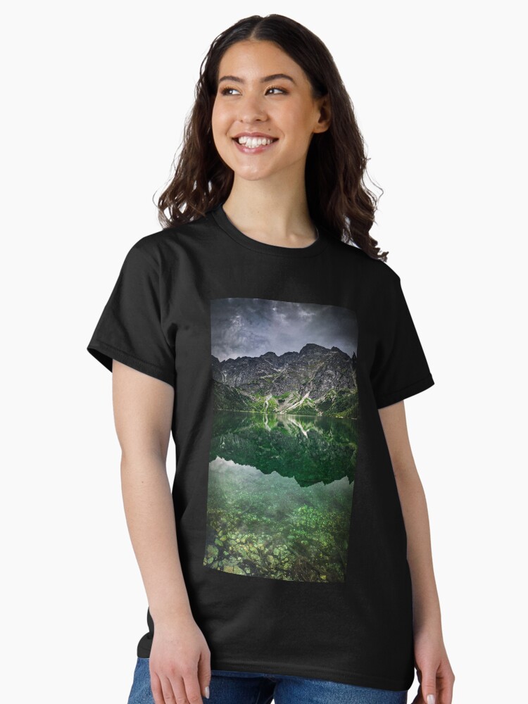 Thumbnail 1 of 7, Classic T-Shirt, Lake in the Tatra Mountains landscape in Poland designed and sold by picdab-com.
