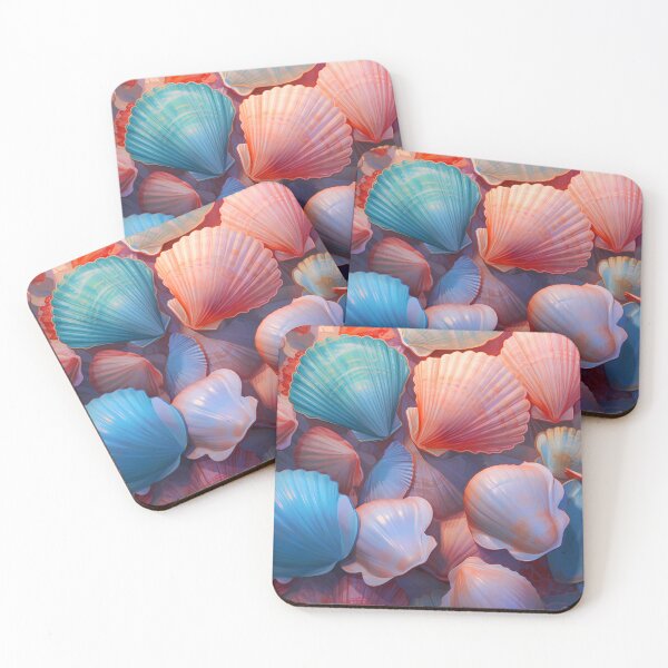 Item preview, Whispers of the Sea, Seashell Pattern in Pastel Colors designed and sold by Faellery.
