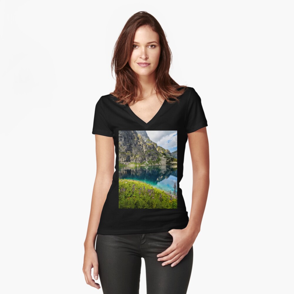 Item preview, Fitted V-Neck T-Shirt designed and sold by picdab-com.