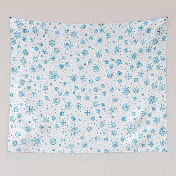 Item preview, Festive Blue Snowflake Winter Pattern designed and sold by Deborah Camp.