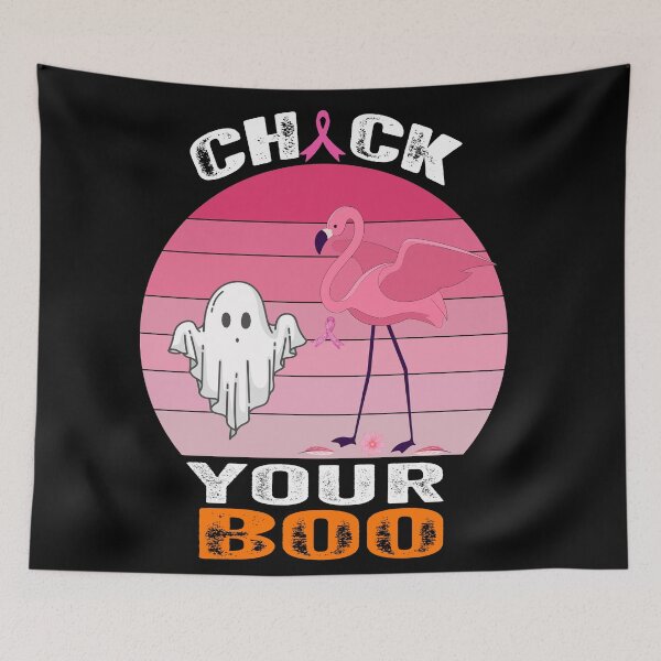 Item preview, Halloween Check Your Boo Flamingo Breast Cancer Awareness designed and sold by moloudesign.
