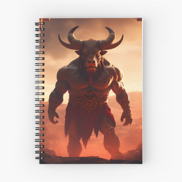 Item preview, Majestic minotaur in an ancient Greek temple, in the style of epic fantasy scenes designed and sold by AI-Only Creations.