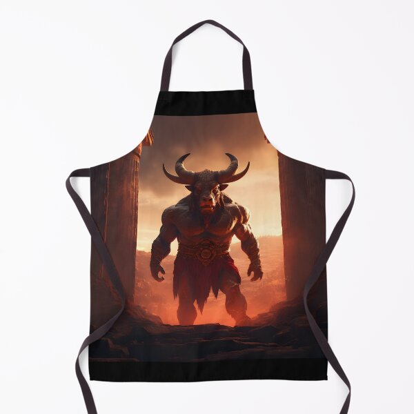 Item preview, Majestic minotaur in an ancient Greek temple, in the style of epic fantasy scenes designed and sold by AI-Only Creations.