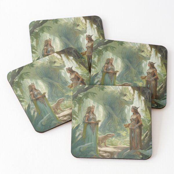 Item preview, Female Magical Druids Communing with Nature designed and sold by ArtbyAdrian.